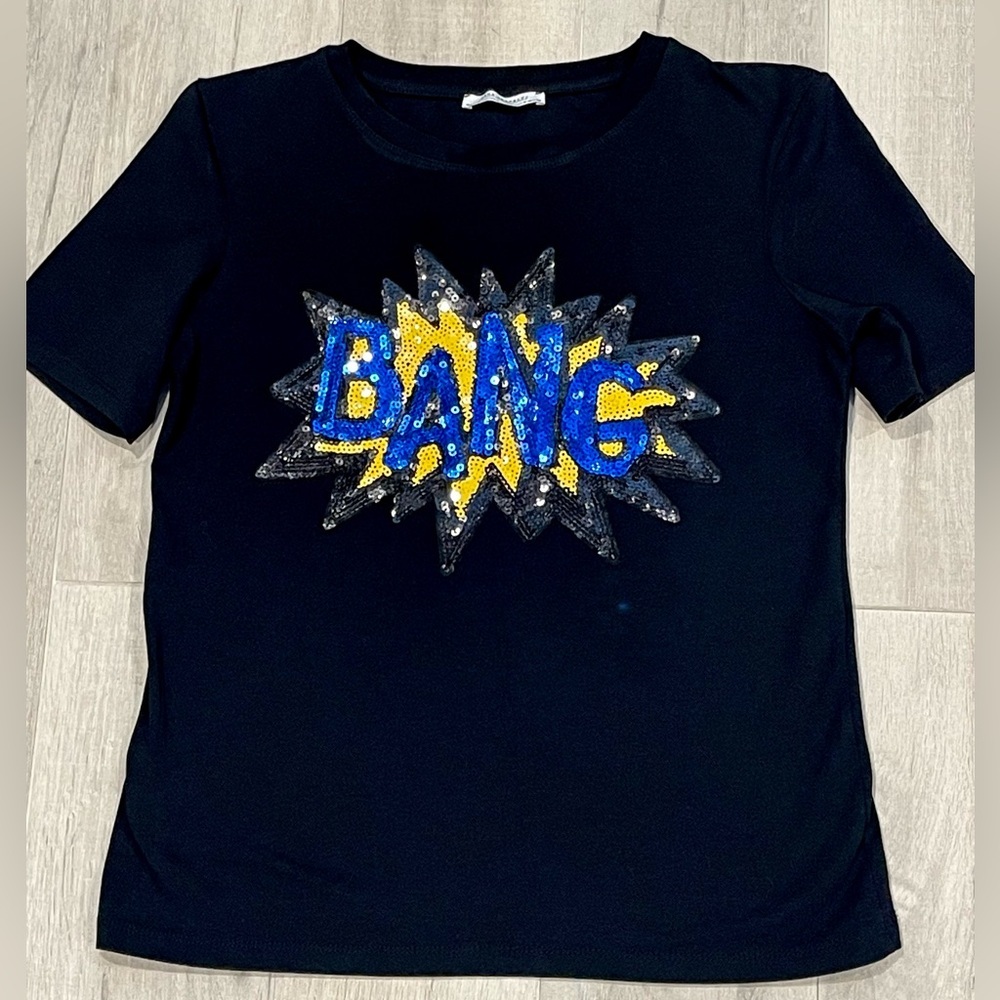 Zara Black Boom T-Shirt Size M